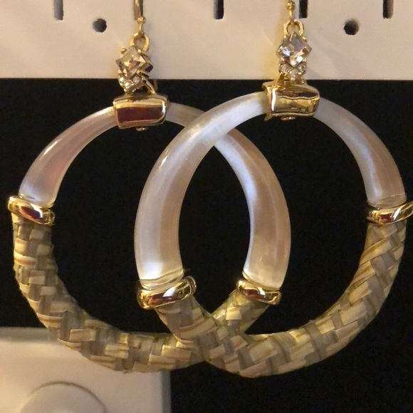 Alexis Bittar Jewelry - Alexis Bittar Raffia Hoop Wire Earring